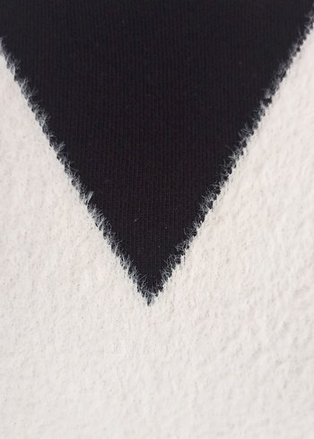 Siyah Beyaz Triko Kadın Kazak - Görsel 7