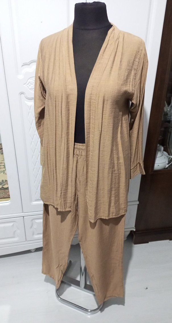 Bej Kadın Uzun ikili Takım - Görsel 3