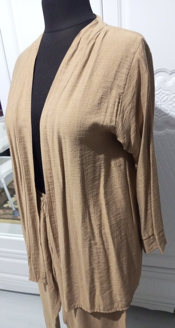 Bej Kadın Uzun ikili Takım - Görsel 4