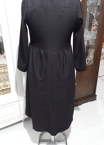 Siyah Uzun Kadın Kap - Görsel 3