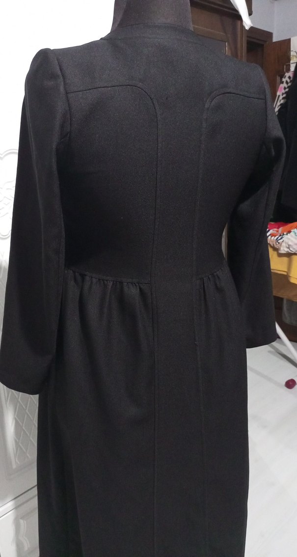 Siyah Uzun Kadın  Kap - Görsel 4