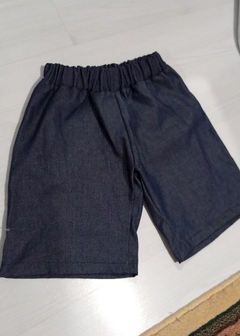 Lacivert kız Çocuk Bol Kesim Kot Şort - Görsel 2