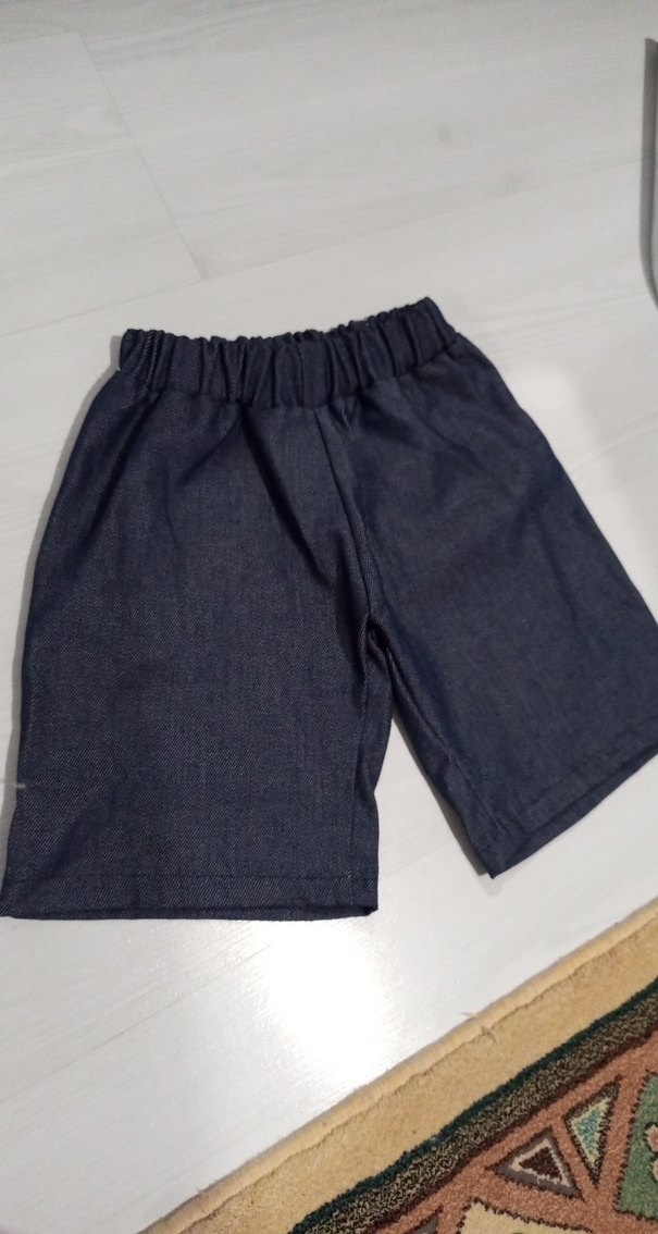 Lacivert kız Çocuk Bol Kesim Kot Şort - Görsel 2