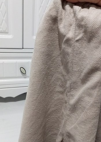 Bej Keten  kız çocuk takım - Görsel 6