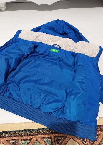 Mavi Erkek Çocuk Kapüşonlu Mont - Görsel 5