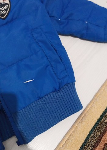 Mavi Erkek Çocuk Kapüşonlu Mont - Görsel 4