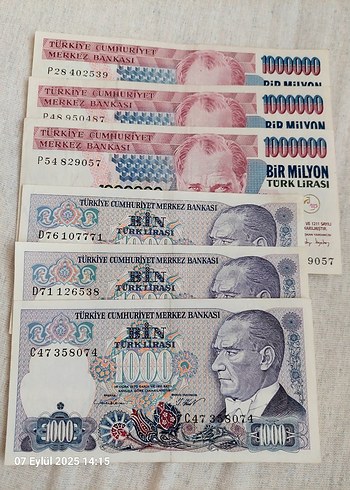 Çok Renkli Türk Lirası Banknot Seti