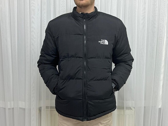 xl Beden beyaz Renk The north face çift taraflı mont