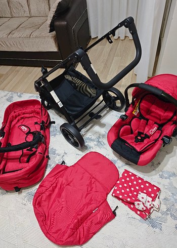 Kırmızı Bebek Arabası Seti - Görsel 20