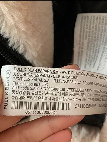 s Beden Pull & Bear bıker tüylü ceket