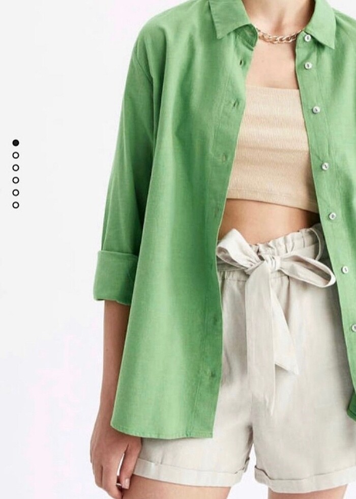 Defacto Keten gömlek - Görsel 2