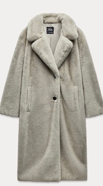 xs Beden Zara Uzun Peluş Kürk