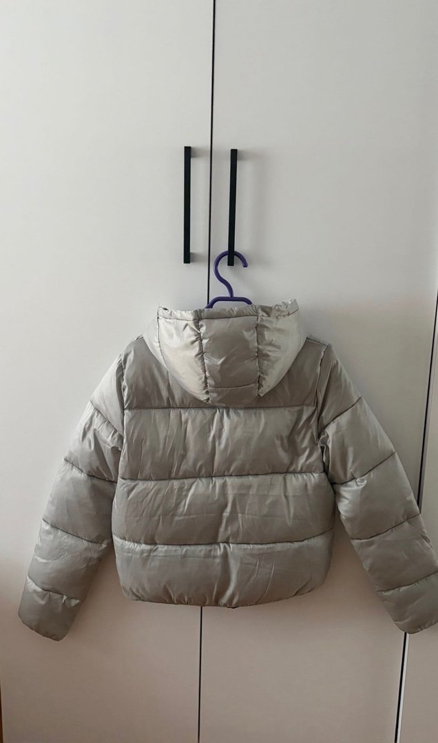 Bershka Gri  Kadın Kışlık Mont - Görsel 2