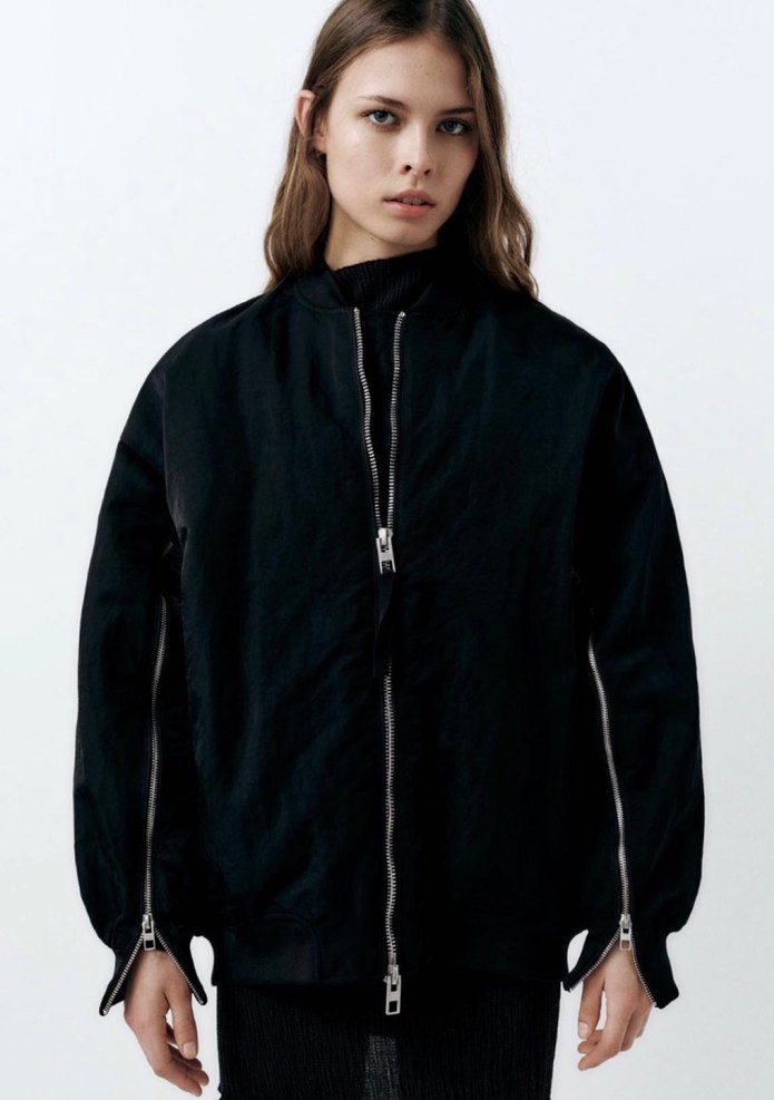 Kadın Siyah  Bomber Ceket - Görsel 2