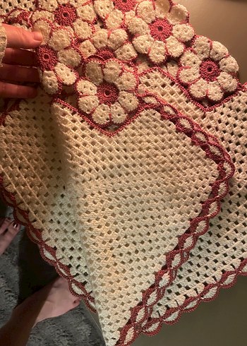 Çiçek Desenli Örgü Sofra Sunumluğu - Görsel 5