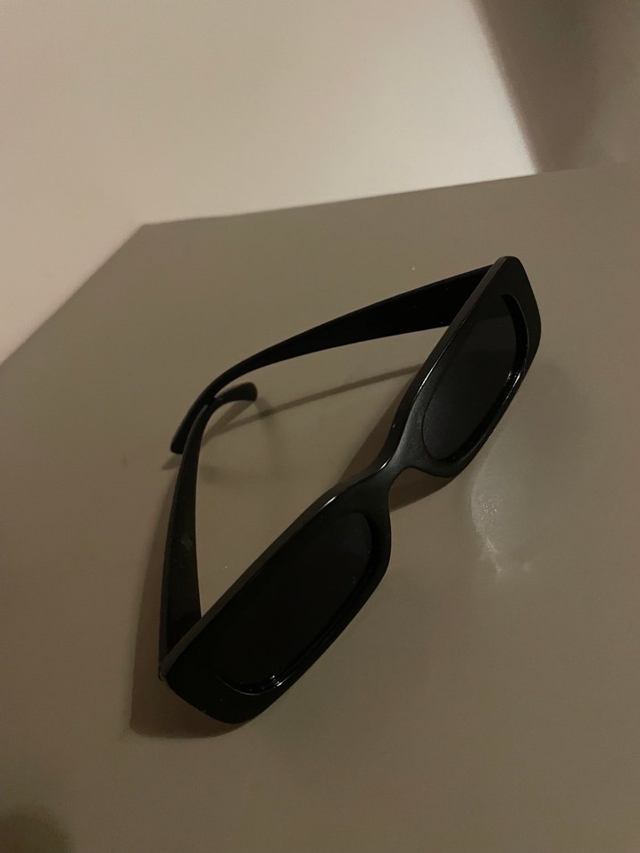 Siyah Dikdörtgen Kadın Güneş Gözlüğü - Görsel 4