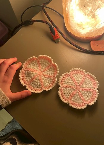 El Yapımı Bohem Örgü Bardak Altlığı - Görsel 2