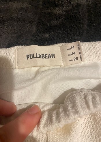 Beyaz Drapeli Uzun Kadın Etek - Görsel 2