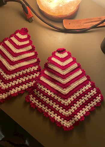 Kırmızı Renkli Örgü Banyo Süngeri - Görsel 3