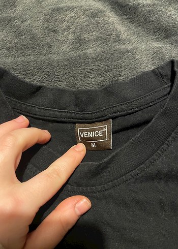 Siyah Baskılı Biker Tişört - Görsel 2