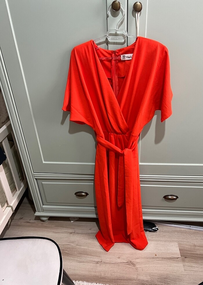 Turuncu elbise - Görsel 3