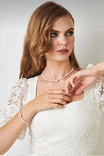 İnci bileklik kolye şok fiyat - Görsel 4