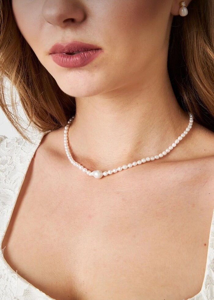 İnci bileklik kolye şok fiyat - Görsel 3