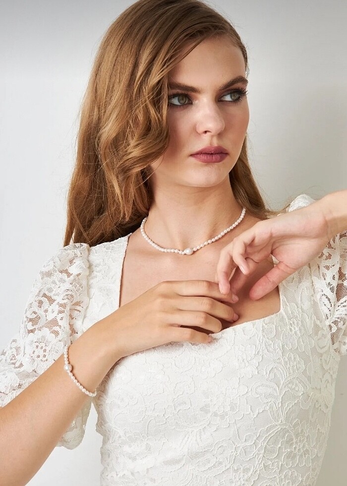 İnci bileklik kolye şok fiyat - Görsel 4