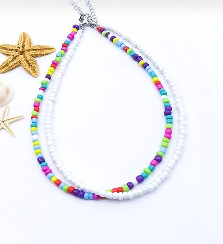 2 Li kum boncuk kolye şok fiyat - Görsel 2