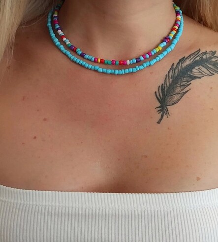 2 Li kum boncuk kolye şok fiyat - Görsel 3