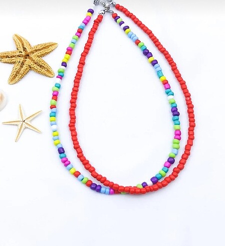 2 Li kum boncuk kolye şok fiyat - Görsel 6