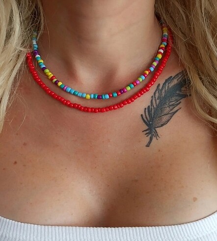 2 Li kum boncuk kolye şok fiyat - Görsel 5