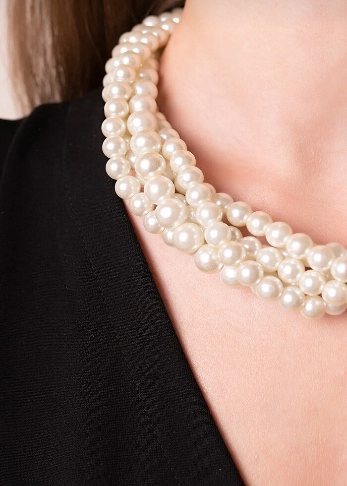 Sarmal inci kolye şok fiyat - Görsel 2