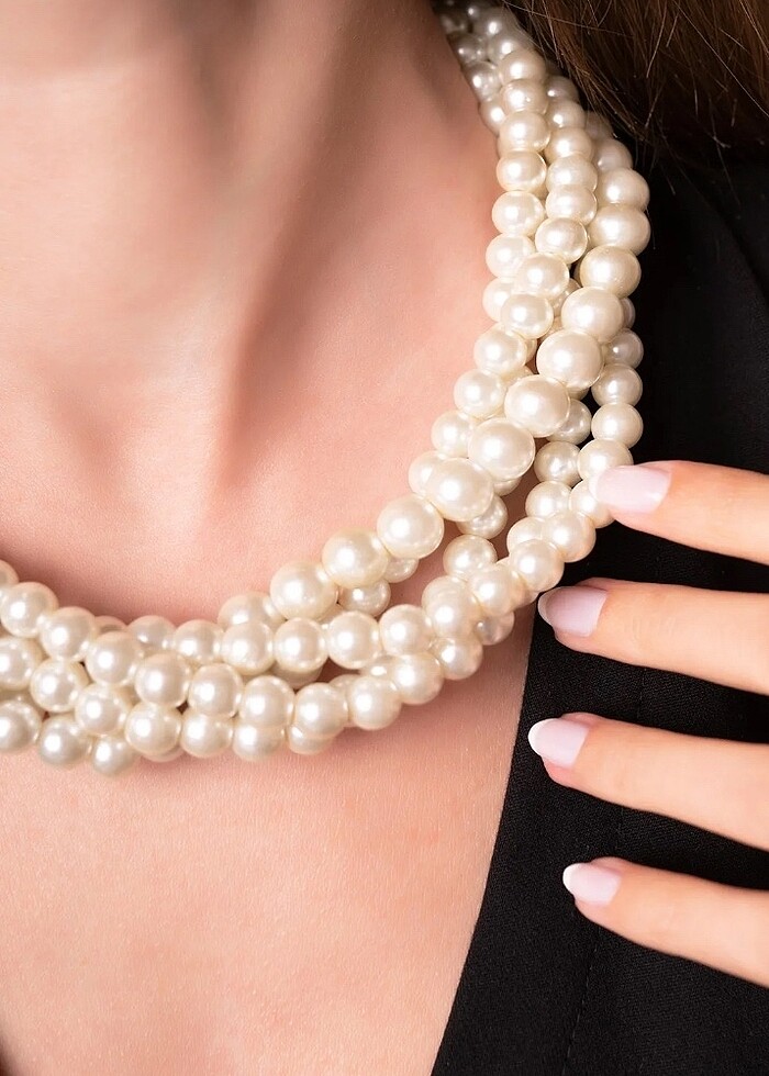 Sarmal inci kolye şok fiyat - Görsel 3