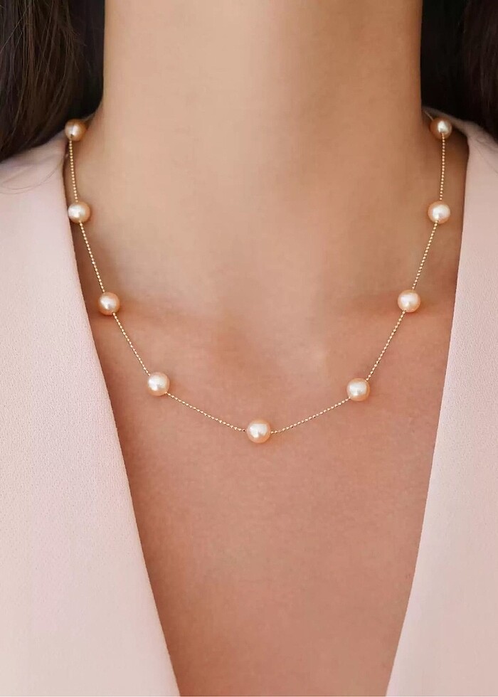 Gold inci detaylı bileklik kolye seti - Görsel 3