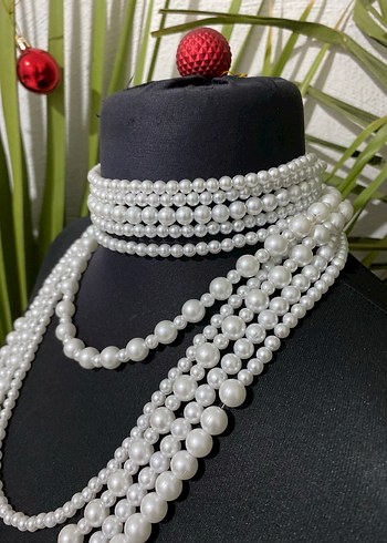 Beyaz Boncuklu Bohem Gelin Kolyesi - Görsel 7