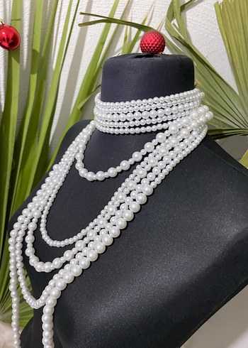 Beyaz Boncuklu Bohem Gelin Kolyesi - Görsel 9