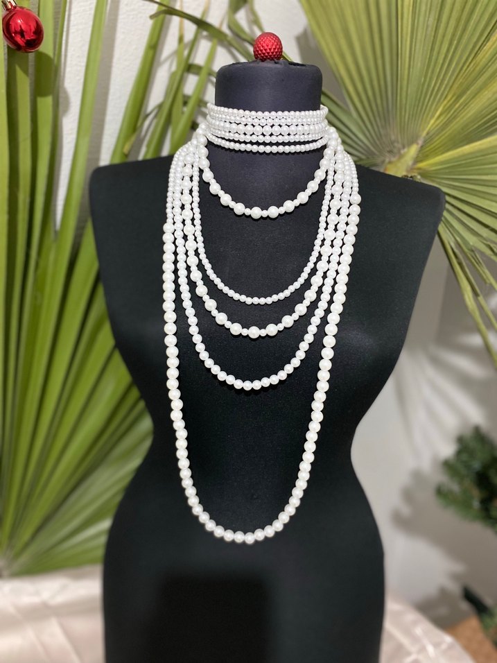 Beyaz Boncuklu Bohem Gelin Kolyesi - Görsel 5