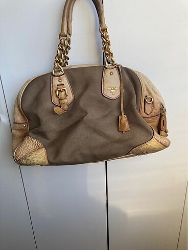 Beden camel Renk PRADA JACQUARD LOGO BAG