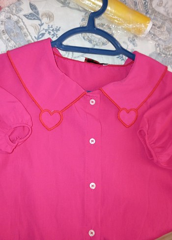 kız çocuğu Pembe gömlek - Görsel 3