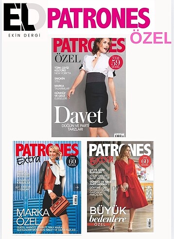 Beden 13 ADET PATRONES 2024-2025 DERGİ PAKETİ