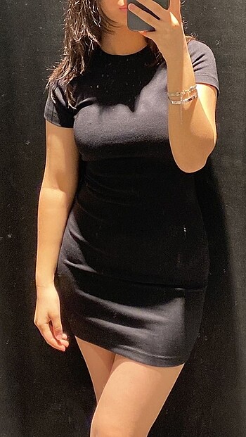 siyah basic elbise
