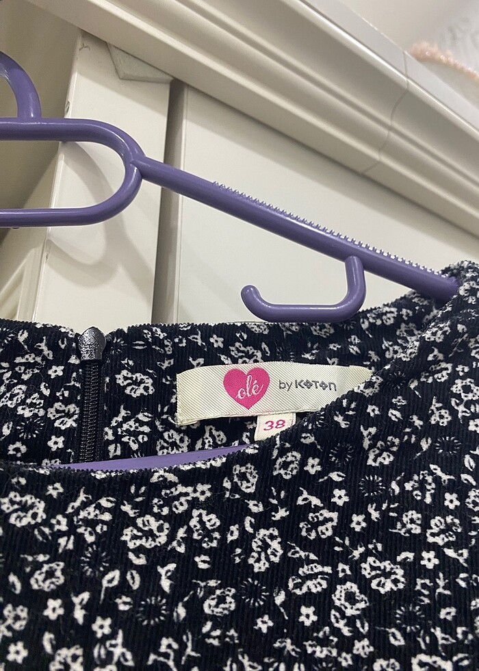 koton 38 beden kadife elbise - Görsel 3