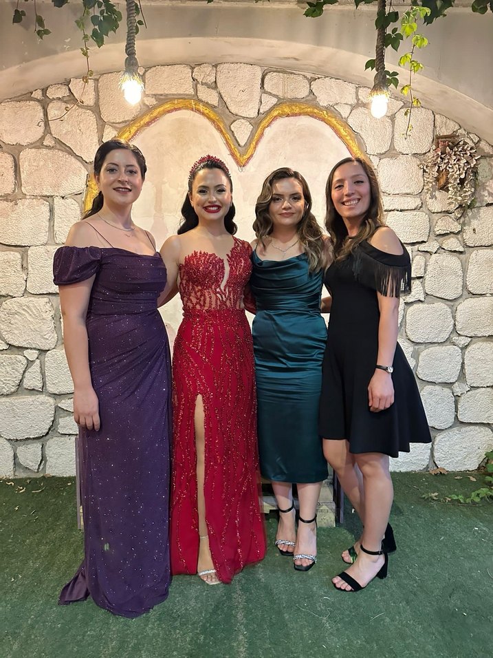 abiye yeşil askılı elbise - Görsel 3