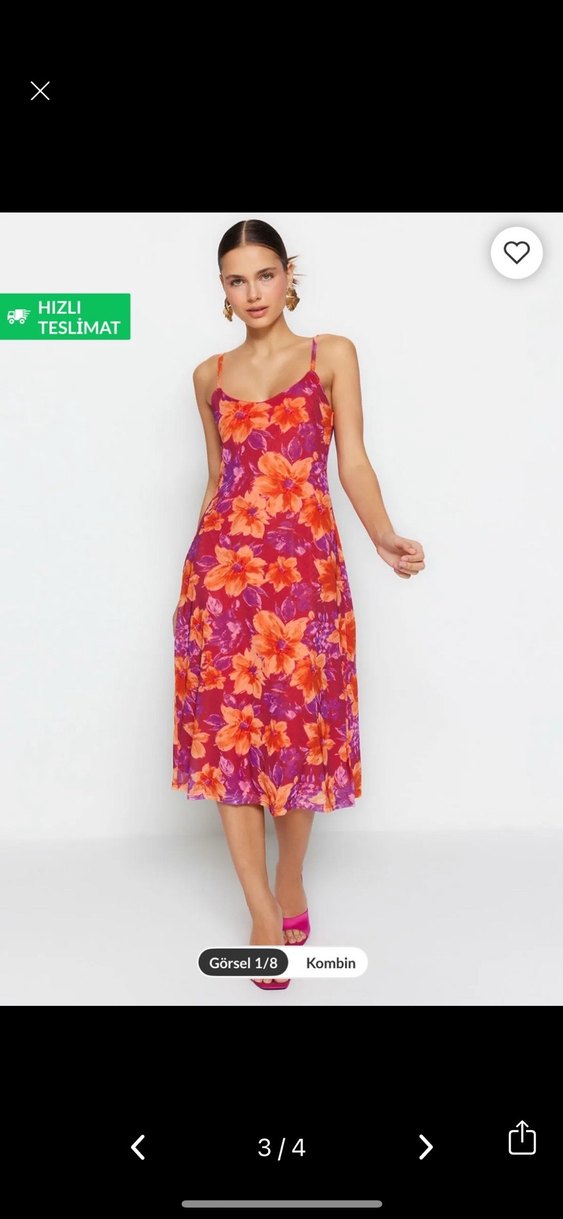 l beden günlük elbise - Görsel 4