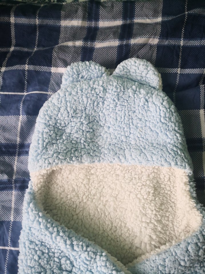 Mavi Peluş Bebek Battaniyesi - Görsel 5