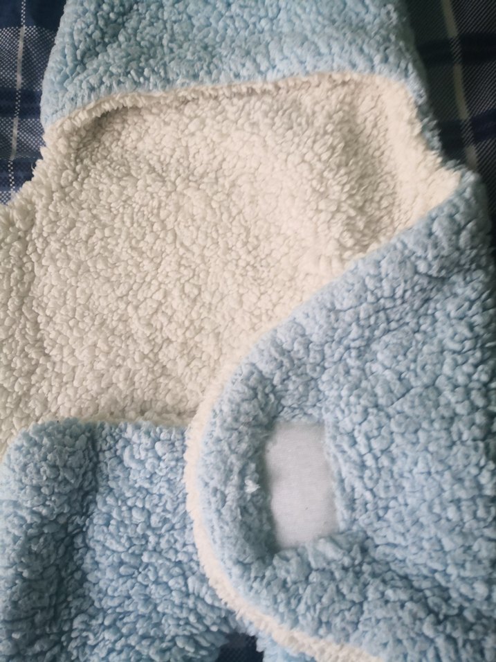 Mavi Peluş Bebek Battaniyesi - Görsel 4