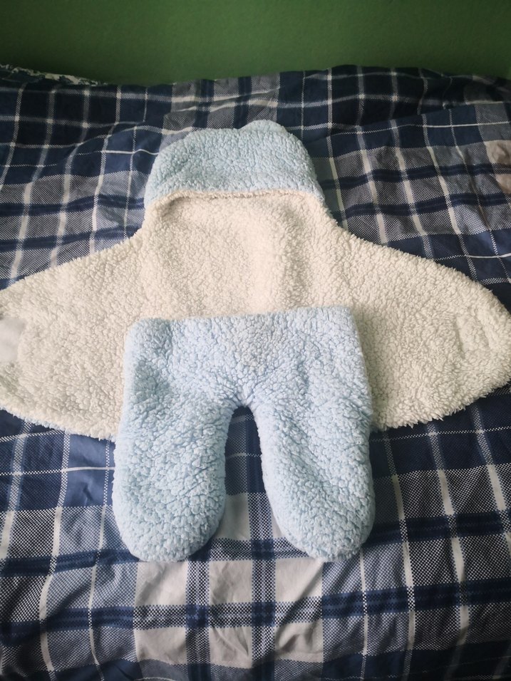 Mavi Peluş Bebek Battaniyesi - Görsel 3