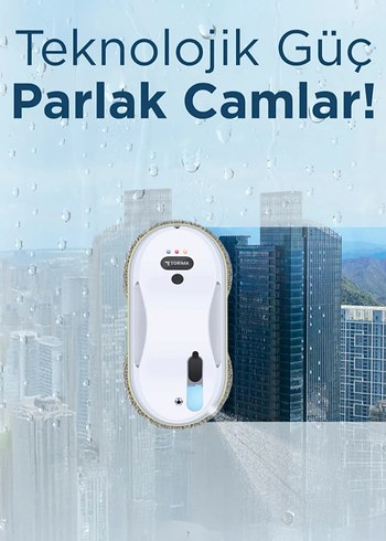 Beyaz Akıllı Cam Temizleyici Robot