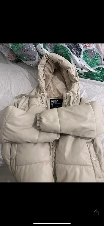 m Beden Stradivarius suni deri kapüşonlu mont